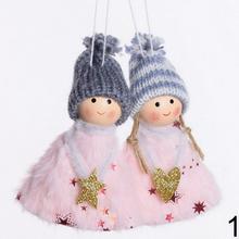 Súprava dvoch plastových anjelikov s rôznymi čiapkami.