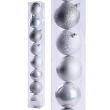 KOULE VIAN. 8CM S / 8 003 STŘÍBRNÉ - Plastové jednobarevné | FLORASYSTEM