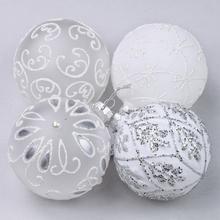 KOULE SKLO MIX VZORŮ BÍLÁ 8CM - FLORASYSTEM