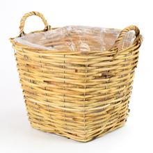 AKCIA! GD6112.5 KÔŠ PRÚTIE S UCHOM hranatý v.M 33x33x33cm - Proutené obaly | FLORASYSTEM