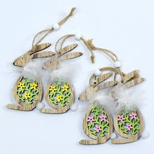 AKCIA! ZAJAC ZÁVES DREVO S/2 MIX F 5.5x10CM  - FLORASYSTEM