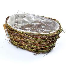 AKCIA! 359FL/S OBAL PRÚTIE OVAL RATAN NATUR  27*17*12 - Proutené obaly | FLORASYSTEM