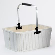 LQ-17Q.BK KOŠ BAMBUS BIELY VEĽKÝ 30x44x19cm - Koše, košíky s plátnem | FLORASYSTEM