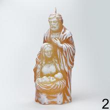 Figúrka Svätá rodina v ecru a hnedej farbe.