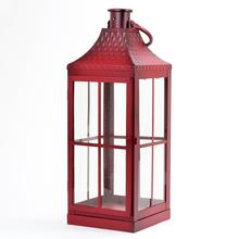 322FL/S LAMPÁŠ ČERVENÝ L: 18x18x51CM - lampáše kovové | FLORASYSTEM