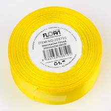 SATEN STUHA 25MM/15M FARBA 132 ŽLTÁ - Saténové | FLORASYSTEM