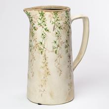 DŽBÁN KERAMIKA VZOR ZELENÝ 20,5x13,5x25,5CM SUPER CENA! - Keramika vzorovaná interiérová | FLORASYSTEM