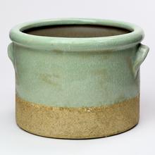 OBAL KERAMIKA ZELENÝ 22x20,5x14,5CM SUPER CENA! - Keramika vzorovaná interiérová | FLORASYSTEM