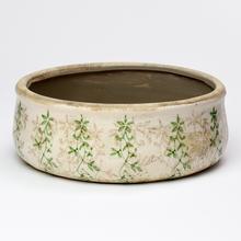 OBAL KRUH KERAMIKA VZOR ZELENÝ 21,5x21,5x8CM SUPER CENA! - FLORASYSTEM