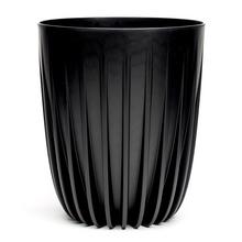 913 OBAL MIRA ECO RECYCLED ČIERNY 19CM - Okrúhly nízky s vkladom | FLORASYSTEM