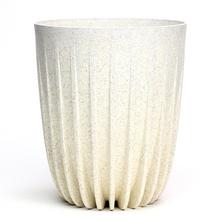 938 OBAL MIRA ECO WOOD BIELY 19CM - Okrúhly nízky s vkladom | FLORASYSTEM