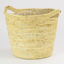 OBAL KOŠ S UCHOM NATUR L 
33x28CM - Proutené obaly | FLORASYSTEM