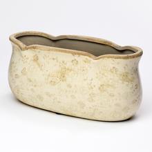 OBAL OVÁL KERAMIKA KVETY HNEDÉ 25x12x11,5CM SUPER CENA! - Keramika vzorovaná interiérová | FLORASYSTEM