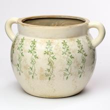 OBAL S UŠAMI KERAMIKA VZOR ZELENÁ 31x25x21CM SUPER CENA! - Keramika vzorovaná interiérová | FLORASYSTEM