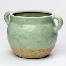 OBAL S UŠAMI KERAMIKA VZOR ZELENÁ 22x15x12CM SUPER CENA! - Keramika vzorovaná interiérová | FLORASYSTEM
