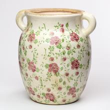 OBAL S UŠAMI KERAMIKA VZOR RUŽE 22,5x19,5x24,5CM SUPER CENA! - FLORASYSTEM
