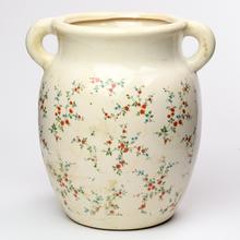 OBAL S UŠAMI KERAMIKA VZOR KVETY 22,5x19,5x24,5CM SUPER CENA! - Keramika vzorovaná interiérová | FLORASYSTEM