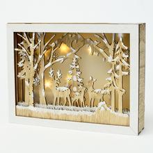 AKCIA! OBRAZ PRÍRODA LED DREVO NATUR 30x6x22CM - FLORASYSTEM