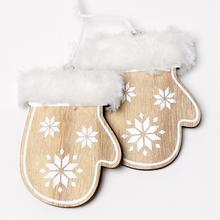 AKCIA! ZÁVES RUKAVICE DREVO NATUR 19x5x2CM - FLORASYSTEM