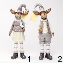 Vianočné dekorácie sobi v mixe, stojaci.