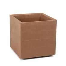 SUPER CENA 884 OBAL KARO ECO WOOD NATURAL DREVO 40x40xV40CM/36L - Štvorcový dizajnový | FLORASYSTEM