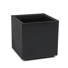 SUPER CENA 935 OBAL KARO ECO REC BETON ČIERNY 40x40xV40CM/36L - Štvorcový dizajnový | FLORASYSTEM