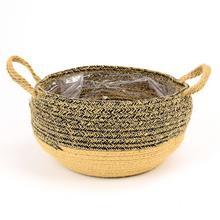 AKCIA! KÔŠ PRÚTIE S UCHOM HNEDÁ/NATUR S 25x16CM - Proutené obaly | FLORASYSTEM