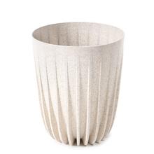 940 OBAL MIRA ECO WOOD BIELY 30CM - Okrúhly nízky s vkladom | FLORASYSTEM