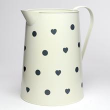 AKCIA! VÁZA DŽBÁN KOV KRÉM VEĽKÉ BODKY V:26,5x15,5CM SUPER CENA! - Kovové nádoby | FLORASYSTEM