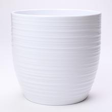 OBAL BERGAMO WHITE GLZ 19CM - Obal bílý | FLORASYSTEM