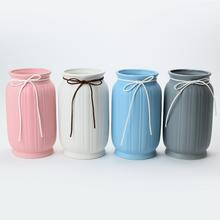 VÁZA MAŠĽA PÁSY MIX F 10x10x20CM SUPER CENA! - Keramika jednobarevná interiérová | FLORASYSTEM