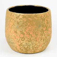OBAL CLEMENTE OKRÚHLY ZLATÝ 25,5XV20CM /1055436 - Obal metal | FLORASYSTEM