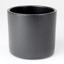 Okrúhly keramický obal Era s reliéfom v béžovej farbe.