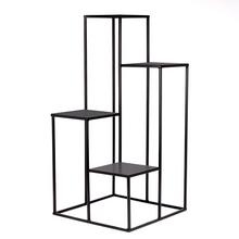 KW435 STOJAN NA 4 KVETY ČIERNY 40x40xV82CM - Stojan pod květináč | FLORASYSTEM