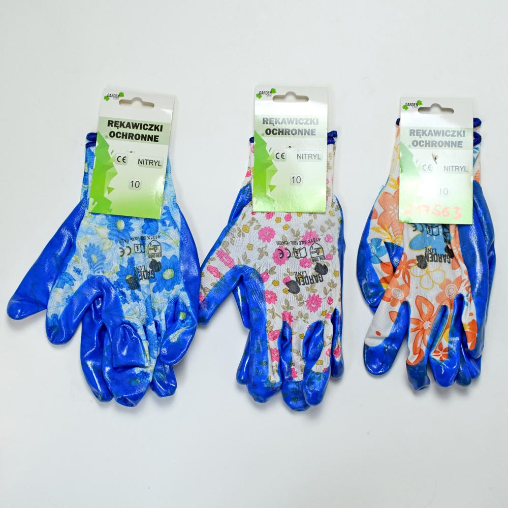 Ochranné rukavice s nitrilovým povrchem v různých designech.