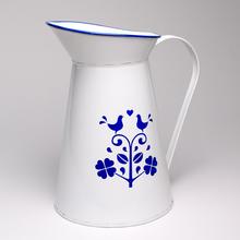 VÁZA DŽBÁN VEĽKÝ KOV MODROTLAČ 4 V26,5x15,5CM SUPER CENA! - Kovové nádoby | FLORASYSTEM