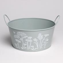 OBAL KRUH KOV LÚČNE KVETY V:9,5x20,5CM - Kovové nádoby | FLORASYSTEM