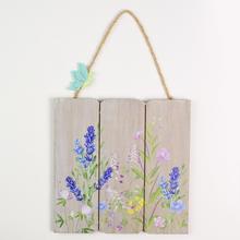 AKCIA! ZÁVES TABUĽKA KVETY DREVO 19,5x1x19CM NATUR - Obrazy | FLORASYSTEM