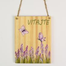 AKCIA! ZÁVES TABUĽKA VITAJTE DREVO 13x10x1CM NATUR - Obrazy | FLORASYSTEM