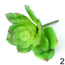 Umelá sukulent Echeveria v červenej a zelenej farbe.