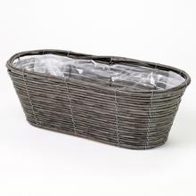 OBAL OVAL PLAST ŠEDÝ 50x20x16CM SUPER CENA!  - FLORASYSTEM