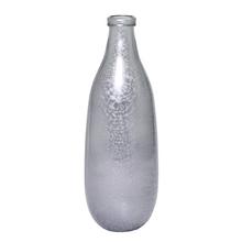 AKCIA! VÁZA FĽAŠA z recyklovaného skla d. sivá matná - v40xh15cm - Váza | FLORASYSTEM
