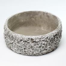 OBAL KRÚHLY CEMENT ŠEDÝ 25x25x10cm - FLORASYSTEM