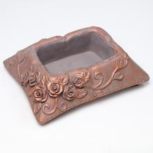 OBAL CEMENT ŠEDÝ S MEDENOU 25x19.5x7cm - Náhrobní | FLORASYSTEM