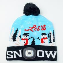 AKCIA!!!Čiapka X-mas,Let it snow,modrá,4xSMD LED - FLORASYSTEM