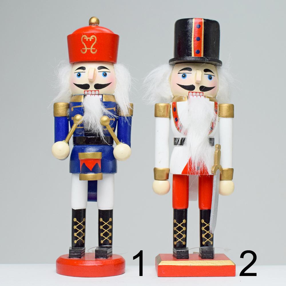 Dřevěný vojáček louskáček, 20 cm, mix barev.