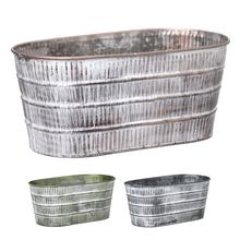 OBAL OVÁL KOV MIX 3F V:10x24x12,5CM SUPER CENA! - Kovové nádoby | FLORASYSTEM