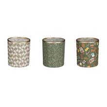 AKCIA! SVIETNÍKna čajovú sviečku Vianočná zelená 3 sortiment - v8xh7cm - Svietniky vianočné | FLORASYSTEM