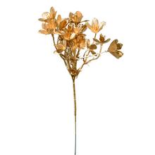 Větvička LÍSTKY BRONZ - Zeleň gliter | FLORASYSTEM