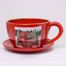 AKCIA OBAL  VIANOČNÝ S UŠKOM TERAKOTA 24X21XV11.5CM - Květináč, obal keramický | FLORASYSTEM